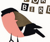 B is for Bird girl screenprint by Esther Tyson