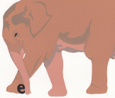 Elephant screenprint by Esther Tyson