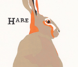 Hare screenprint by Esther Tyson