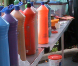 Setting up Oceans Alive kids drop-in art event. Manchester