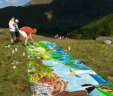 Tree and flowers School mural Keswick